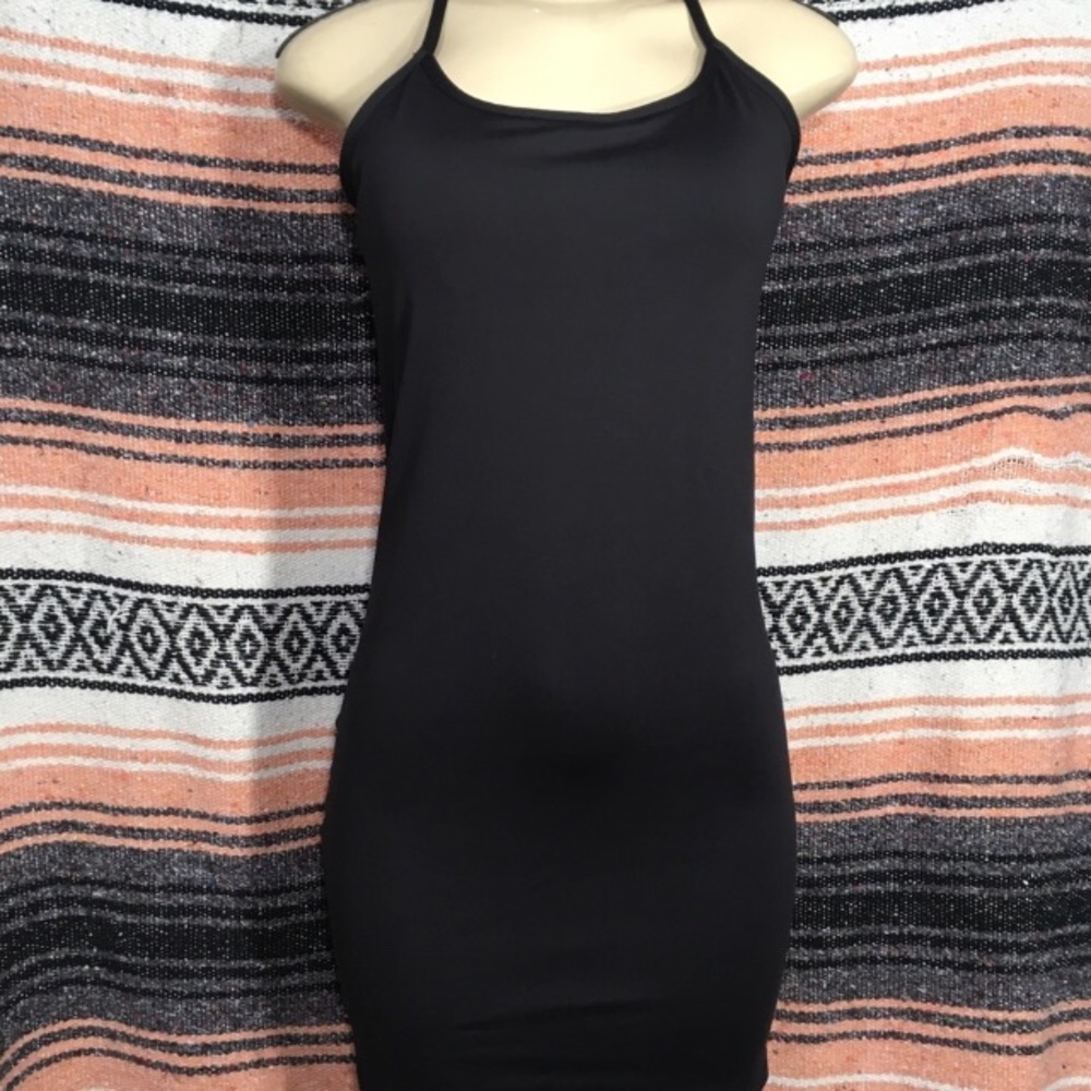 FABLETICS MANDY MINI T-BACK BLACK DRESS - Picture 3 of 7